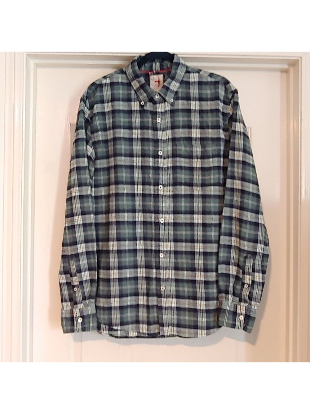 Relwen Blanket Flannel Shirt Mens Plaid Brushed Cotton Outdoor Rugged Cowboy L